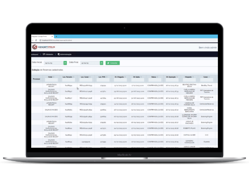 Grid de Reservas - Integrador de Reservas